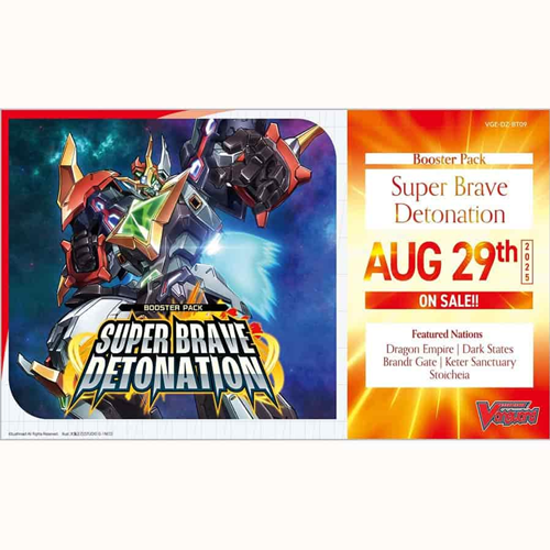 bt09 booster box VGE-DZ-BT09 Super Brave Detonation Provides essential cards for the metagame and bolsters the strength of the product.In addition to a Parallel VG-DZ-BT09 Chouyu Bakuretsu Booster Box