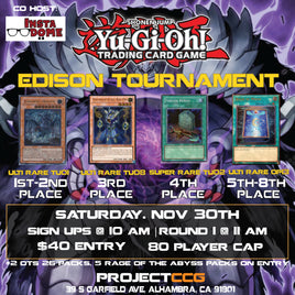 Yugioh | Tournament Entry | Edison Tournament (November 30, 2024)